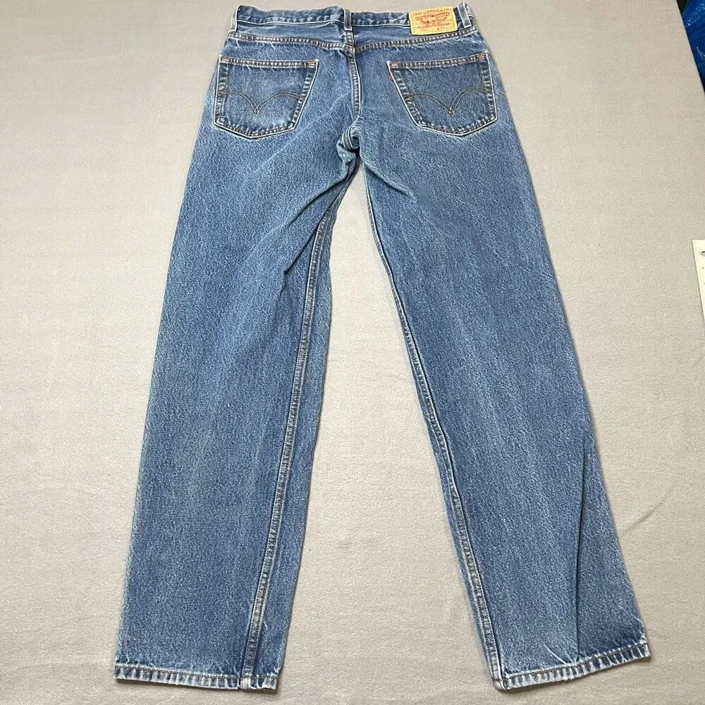 Levi's 550 Jeans Men 34x34 Blue Denim Light Wash Straight Leg Casual Relaxed-Fit